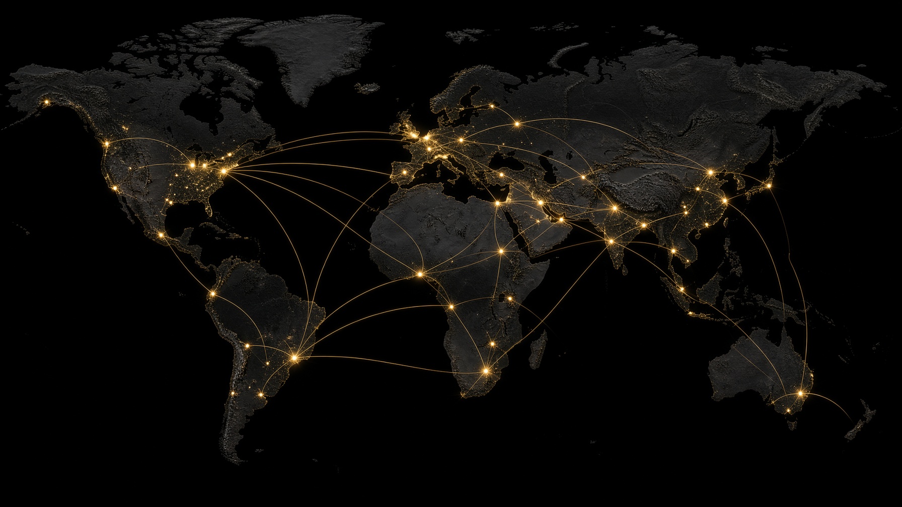 Global network map showing regions AGSM searches for opportunity